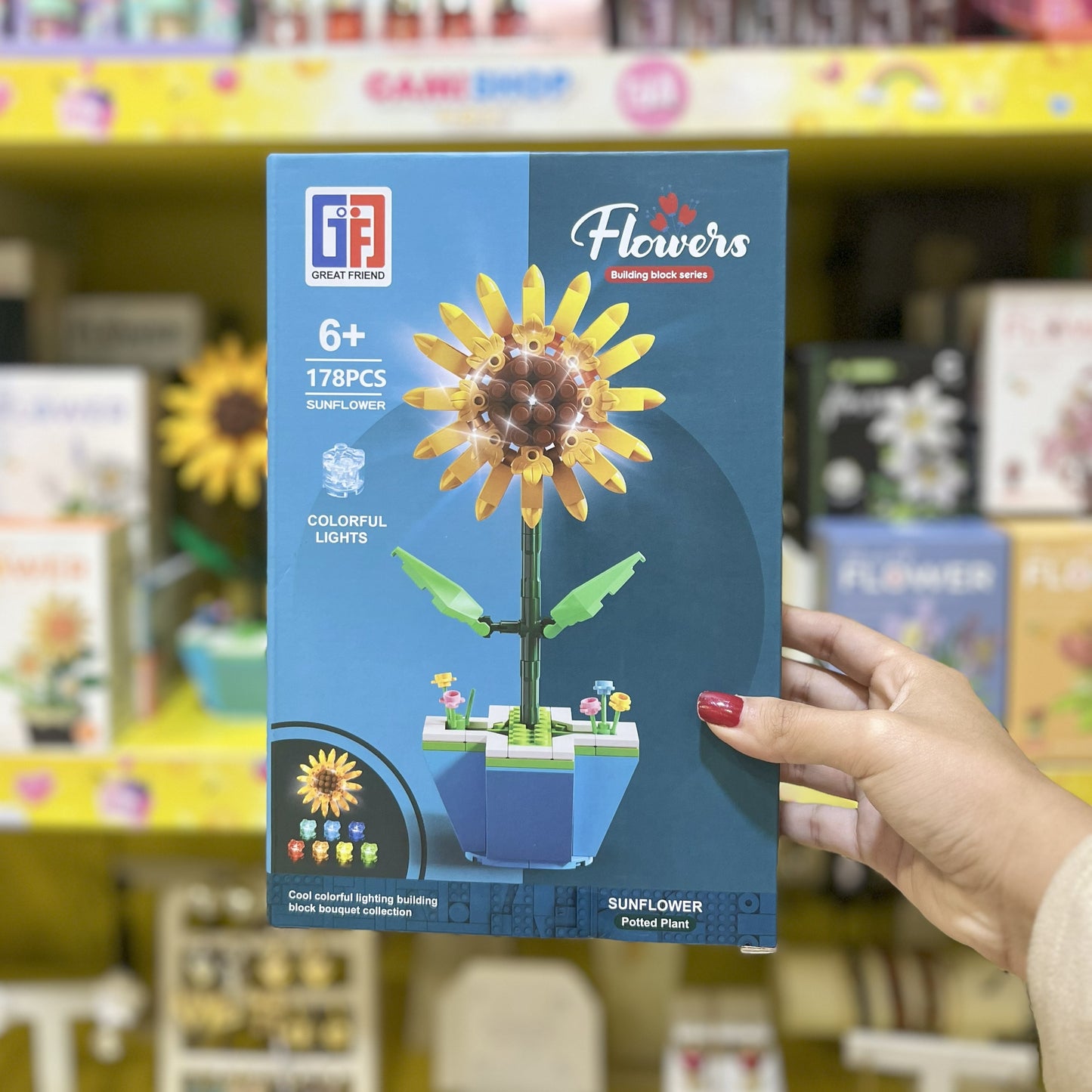 Flores armables con luces