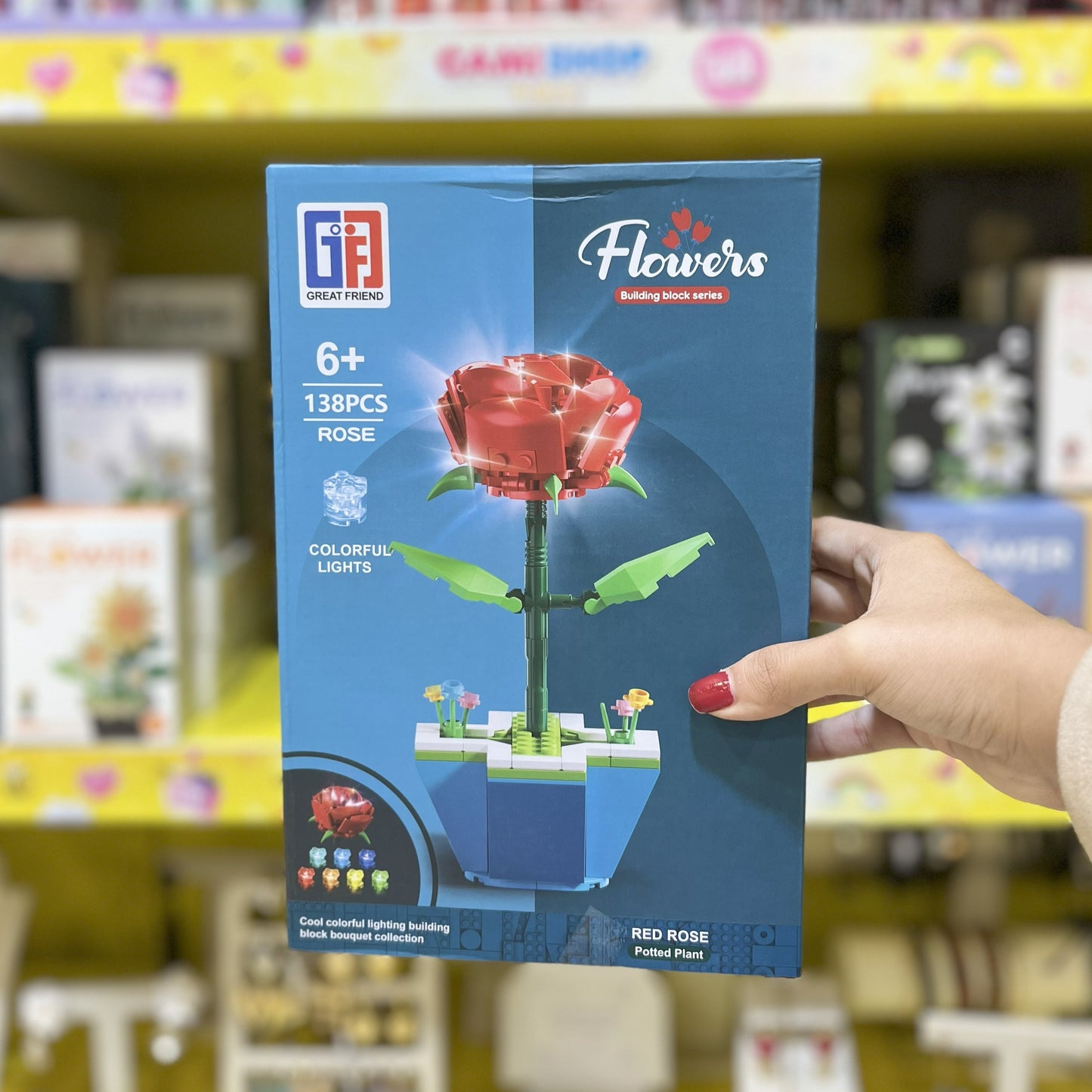Flores armables con luces