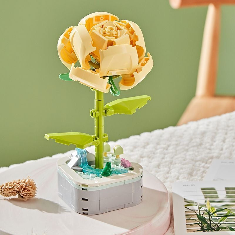 Flores armables en maceta