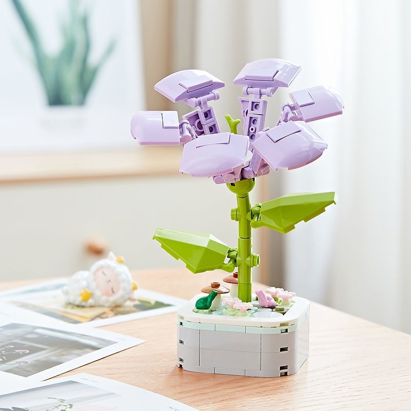 Flores armables en maceta