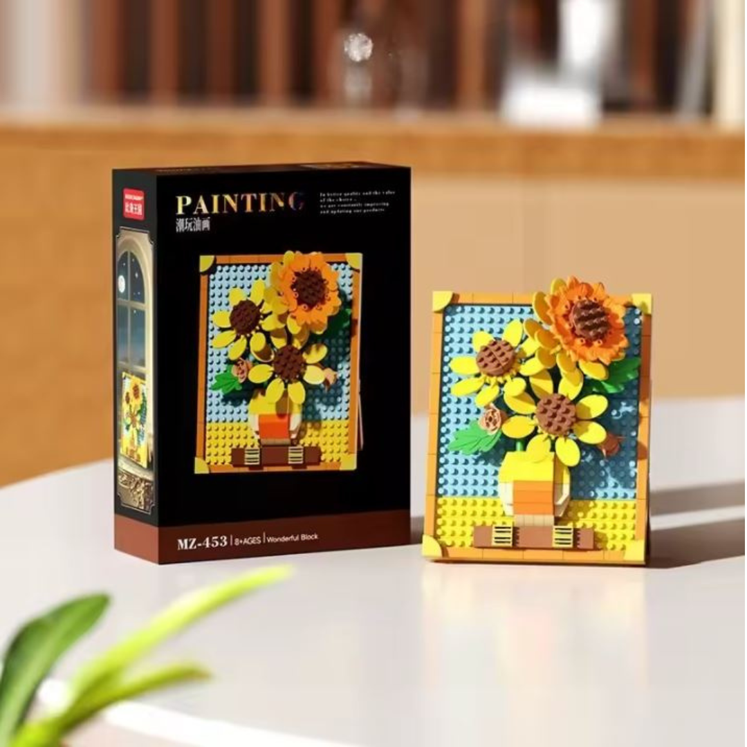 Mini cuadro de girasoles lego