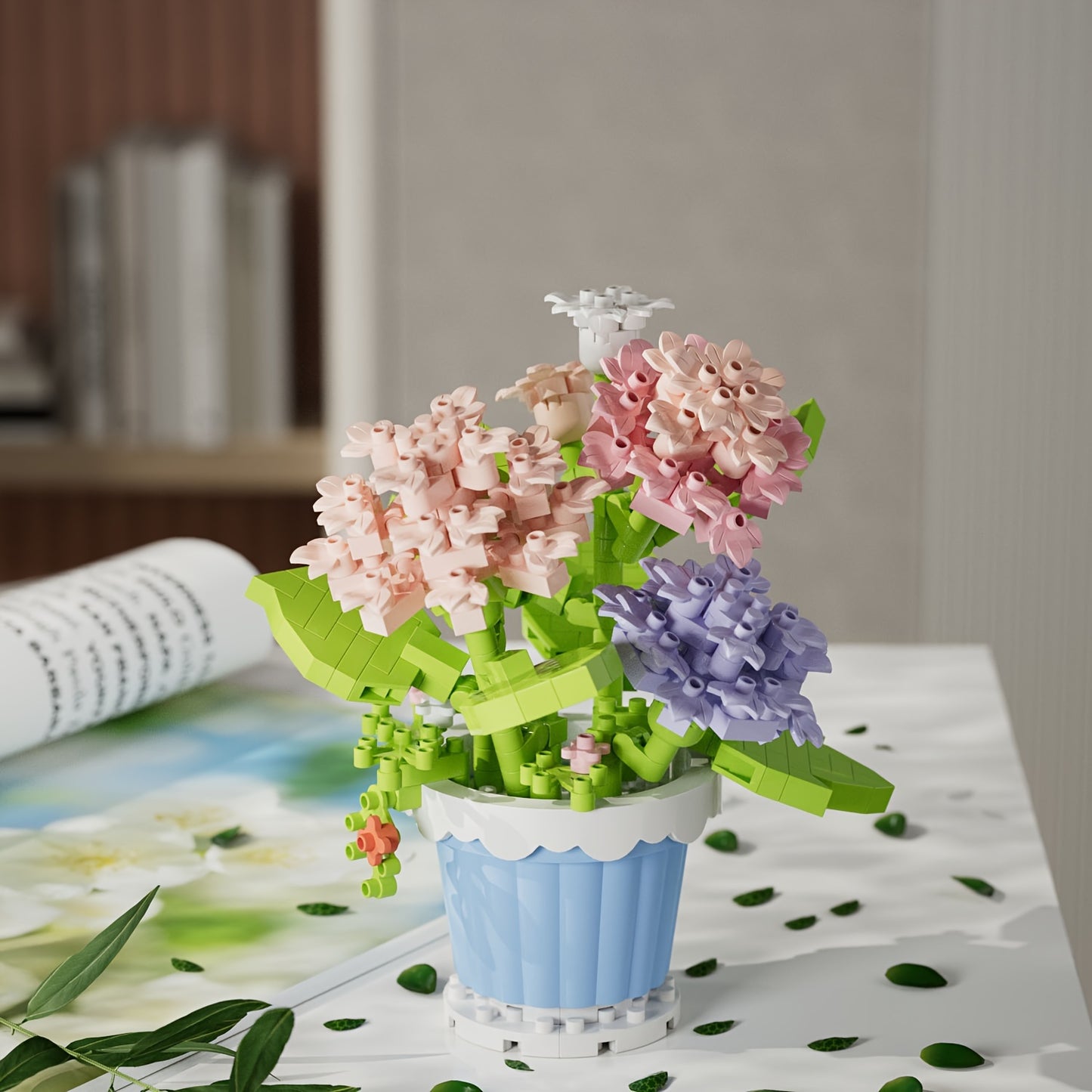 Mini flores en maceta armables