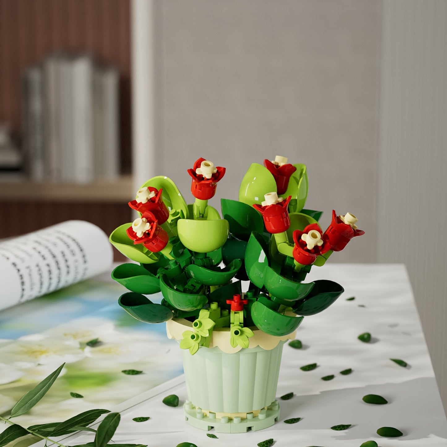 Mini flores en maceta armables