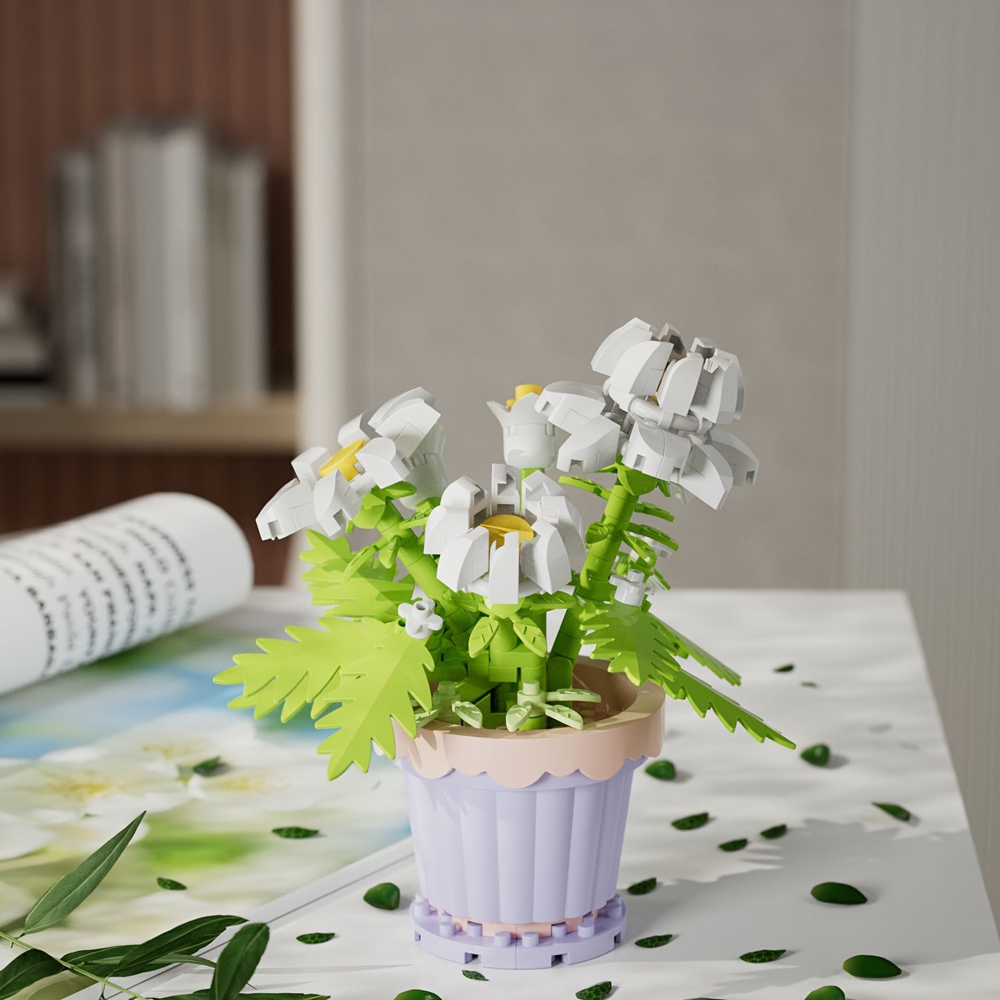 Mini flores en maceta armables