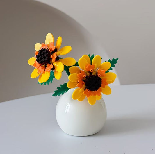 Girasoles en mini maceta