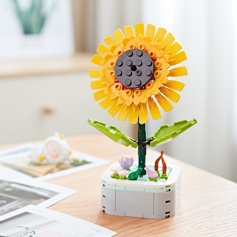 Girasol en maceta armable