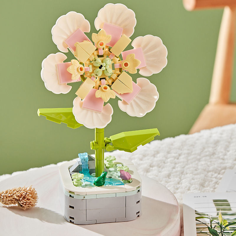 Flores armables en maceta