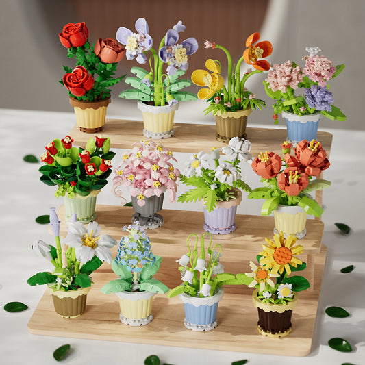 Mini flores en maceta armables
