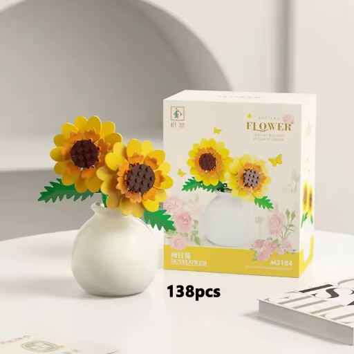Girasoles en mini maceta