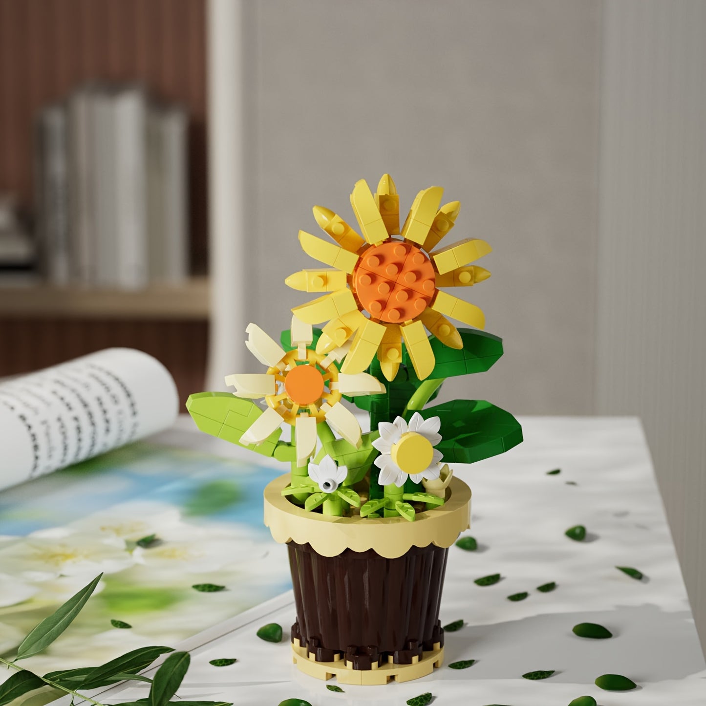 Mini flores en maceta armables